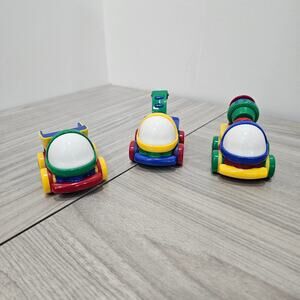 Jackpot Trucks LOT OF 3 Toy Cars Plastic Dump Cement Tow Vintage Play Green Red